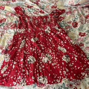 Torrid brand red floral mini dress size 3
